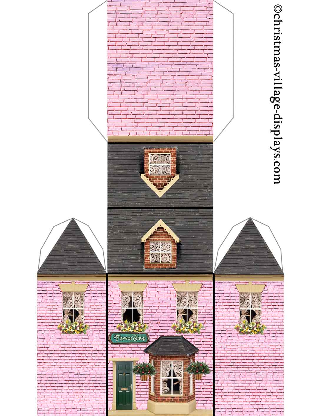 printable model card houses: christmas village displays